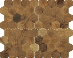 Forest Elements Geometric Standard Hexagon Mosaic Wood Wall Tiles: Geometric Standard Hexagon Forest Elements Geometric Standard Hexagon Mosaic Wood Wall Tiles: Geometric Standard Hexagon
