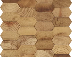Forest Elements Mosaic Wood Wall Tiles: Stereo Honeycomb Close Up Image Forest Elements Mosaic Wood Wall Tiles: Stereo Honeycomb Close Up Image