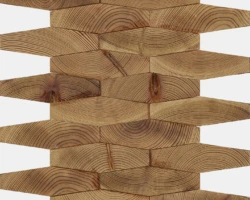 Forest Elements Stereo Long Hexagon Wood Mosaic Wall Tiles Slat Wood Forest Elements Stereo Long Hexagon Wood Mosaic Wall Tiles Slat Wood