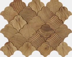 Forest Elements Stereo Scallop Wood Mosaic Wall Tiles Forest Elements Stereo Scallop Wood Mosaic Wall Tiles