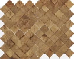 Forest Elements Stereo Scallop Wood Mosaic Wall Tiles Forest Elements Stereo Scallop Wood Mosaic Wall Tiles