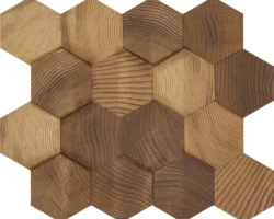 Forest Elements Stereo Standard Hexagon Mosaic Wood Wall Tiles: Stereo Standard Hexagon Forest Elements Stereo Standard Hexagon Mosaic Wood Wall Tiles: Stereo Standard Hexagon